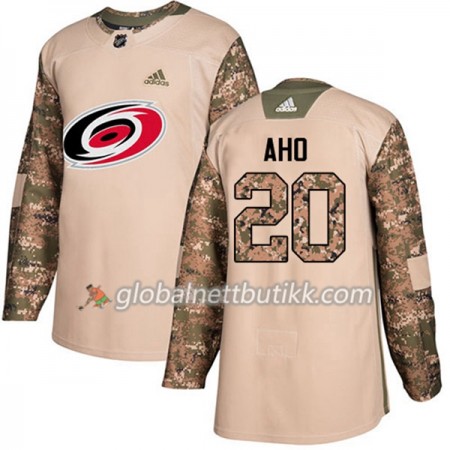 Carolina Hurricanes Hockeydrakt Sebastian Aho 20 2017-2018 Camo Veterans Day Practice Adidas Authentic - Herre